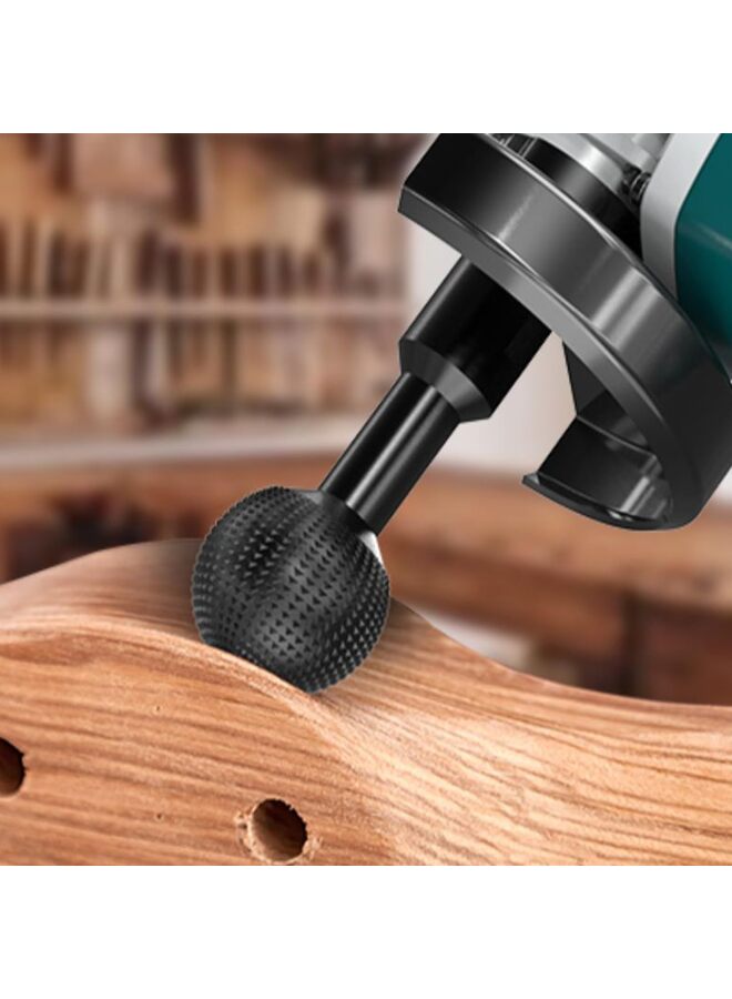 يُسلِّم مثقاب كروي دوار بخيوط لجلاخة الزاوية، ملحقات جلاخة الزاوية الكروية، أدوات نحت كهربائية لنحت الخشب والطحن والتلميع والنقش (14 مم) - Image 4